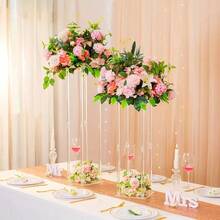 Stand Bunga Akrilik Ukuran 7,87*7,87*31,5 Inci, Rak Bunga Gaya Putri Romantis Elegan, Tempat Bunga Modern untuk , Hiasan Tengah Meja Makan, Dapur, Taman Luar Ruangan, Dekorasi Pesta, Cocok untuk Natal, Paskah - transparan - View 5
