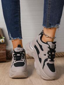 1 Paio di Sneaker con Suola Spessa e Chunky, Scarpe Sportive Casual Leggere per Adolescenti, Scarpe da Ragazza con Tacco Alto, Nuovi Arrivi 2025