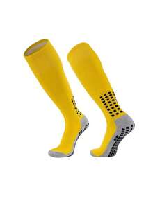 1 双儿童及膝运动袜，圆点防滑专业足球袜，加厚毛圈面料硅胶防滑防臭高筒袜，适合 7-12 岁男童女童 - 彩色 - 查看 18