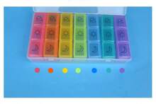 1 szt., codzienne przenośne pudełko do pakowania tabletek z 21 przegródkami i pokrywką, organizer na leki, piękny i wygodny, odpowiedni do codziennego użytku i podróży