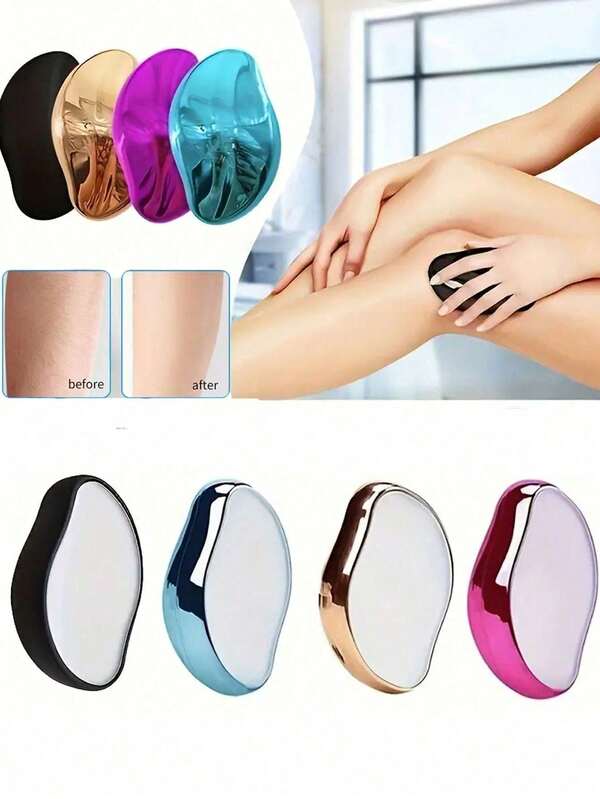 Reusable Women'S Leg Hair Remover ,Waterproof Nano Glass Depilatory Tool- Magic Crystal Glass, No Shaving Needed, Washable Nano Glass Epilator Tool, Waterproof Nano Glass Depilatory Tool - Painless Hair Removal & Exfoliation For Legs, Reusable,