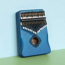 1pc 17-Key Kalimba Thumb Piano - Handmade Wooden Instrument For Anxiety Relief - Portable Meditation Kalimba - Thumb Piano For Yoga Mindfulness Practice - Personalized 17 Key Musical Gift For Wedding Favors - 17 Key Vintage Carved Thumb Piano - Beginners And Professionals