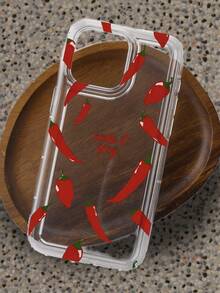 Ốp lưng điện thoại trong suốt chống sốc in hình ớt, với họa tiết ớt đỏ và dòng chữ "Make it Spicy", chống sốc, chống nước, chống trầy xước, chống rơi vỡ, tương thích với iPhone 13/11/12/16/14/15/15Pro/15Plus/15ProMax/7Plus/8Plus/X/XsMax/Xr/11Pro/12Pro/13Pro/14Pro/12mini/13mini/11ProMax/12ProMax/13ProMax/14ProMax/14Plus/6/6s/6Plus/7/8/16Pro/16Plus/16ProMax/SE và Quà sinh nhật mùa xuân cho Galaxy/A54/A14/A12/A13/A15/A32/A33/A24/A52S/S20/S21/S22/S23/S24/S23Plus/S24Ultra/S25/A15/A33/A23 - Nhiều màu - Xem 2