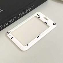 Portador de tarjeta de estudiante con diseño de pata de gato, portador de tarjeta de control de acceso, portador de tarjeta acrílico con cuerda colgante, portador de tarjeta de transporte público, para útiles escolares, de vuelta a la escuela - Funda para tarjeta de primavera - Ver 5