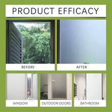 哑光磨砂玻璃漆，办公室遮光浴室玻璃隐私涂层，磨砂玻璃漆 - 白色 - 查看 9