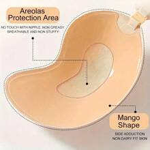 1 pezzo Petali per seno in silicone riutilizzabili, reggiseno senza spalline per abiti da sposa, per migliorare la scollatura, sollevare il seno, cuscinetti per il seno invisibili, reggiseno estivo anti-visibile, cuscinetto per biancheria intima sportiva anti-scivolo