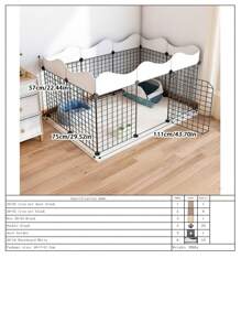 Freestanding Pet Fence, Indoor Home Use, For Small Dogs, Cats, Rabbits And Other Small Animals