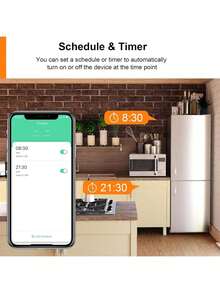 ANTELA Mini Smart WiFi Socket With Power Meter Compatible With Voice Assistant, Smart Life APP Remote Control, 2.4GHz - EU F Type Plug(220-240V) - View 4