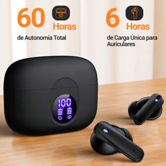 Tagry Wireless Earphones Noise Canceling ANC & ENC Bluetooth 5.3 Headset IPX7 30H Waterproof Headphones With Built-In Mic Clear Calling Earbuds For Working & Entertainment