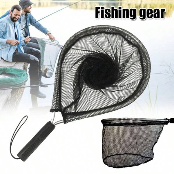 Fly Fishing Landing Net With Corrosion Resistant Handle Knotless Mesh, Gift For Friends And Family, Portable Nylon Ultralight Mesh Net For Stream, River, Boat, Sea Fishing, Aluminum Alloy Fly Fishing Net