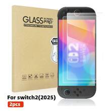 Switch2 Tempered Film, 9H Screen Protector For NS2 Tempered Glass Anti-Scratch HD Clear Protective Film For NS2 Accessories,2 Packs Screen Protector For NS2 ,Transparent HD Clear Anti-Scratch Screen Protector Accessories - Multicolor - View 2