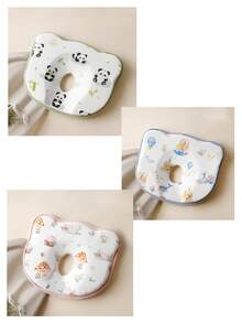 1PC Baby Shaped Pillow, Newborn Neck Protection Pillow, Anti Head Deviation Pillow, Hydrophilic Cotton Baby Pillow For 0-6 Months And Above, Correcting Head Shape