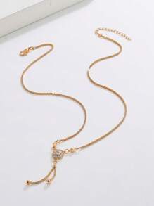 1 pezzo Delicato collare dorato con strass, collana rotonda Y L N per donne, festa, cena, stile Ebreo