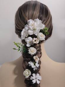 Bộ 12 kẹp tóc và phụ kiện cô dâu tối giản, thanh lịch, phù hợp cho tiệc tùng, đám cưới, ngày Valentine. - Nhiều màu - Xem 2