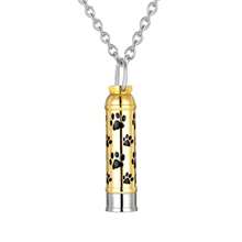 Paw Urn Cremation Necklace Sterling Silver Dog Cat Pet Paw Print Cremation Jewelry For Pet Ashes Animal Keepsake Memorial Charm Pendant Necklace