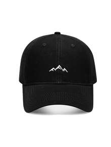1pc Outdoor Mountain Embroidery Softcap Baseball Cap, Face Slimming Sun Protection, Unisex - A - View 7