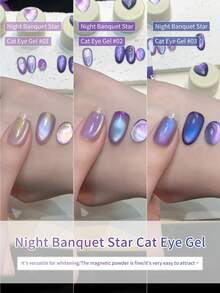 LYTTOA 15ML Summer Dinner Glass Beads Cat Eye Gel Nail Polish Soak Off Varnish Semi Permanent Magnetic Gel Professional Use In Nail Salons 1pc/3pcs - Multicolor - View 1