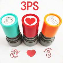 1 个红心、五角星、竖起大拇指“非常好”鼓励和表扬印章，教师课堂返校礼物奖牌，5 种设计可供选择 - 紅色 - 查看 13