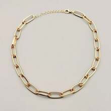 1pc Minimalist Metal Chain Bracelet, 1pc Minimalist Metal Chain Necklace Set