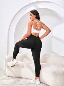 TNTOR Leggings deportivos sin costuras y de alta elasticidad para mujer de talla grande