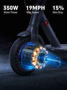 Mankeel Portable Electric Scooter With 8.5-Inch Honey Solid Tire - 36V 350W Power, 30km (19 Mile) Max Range, 30km/H (19 Mph) Top Speed, E-Brake + Disc Brake, App Control, LED Light, E-Scooter For Adult & Teen, Suitable For City Commuting, Outdoor Cycling, Couple Cycling, Birthday Gifts, Holiday Gifts