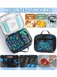 Glow In The Dark Backpack For School Boys, 3 PCS Cool Luminous Kids Backpacks With Lunch Box & Pencil Pouch, Toddler Backpack Bookbag Schoolbag Set For Elementary To High School Students, Back To School Gift For Son, Grandson, Nephew, Brother, Friend - Music - 查看 7