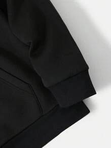 Men's Loose Drawstring Hoodie With Pockets, Printed Design, Casual For Autumn/Winter