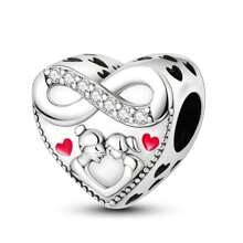 1 Pc Love Family Love Beaded Series Love Mom Love Baby Love Family Love Charm Beaded Ladies DIY Bracelets And Necklaces High Jewelry Making Gifts Holiday Series Valentine's Day