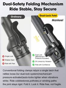Mankeel Portable Electric Scooter With 8.5-Inch Honey Solid Tire - 36V 350W Power, 30km (19 Mile) Max Range, 30km/H (19 Mph) Top Speed, E-Brake + Disc Brake, App Control, LED Light, E-Scooter For Adult & Teen, Suitable For City Commuting, Outdoor Cycling, Couple Cycling, Birthday Gifts, Holiday Gifts
