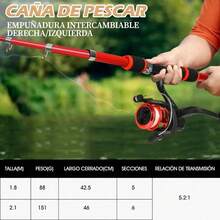 2 Telescopic Fishing Rods Set (1.8m + 2.1m) | Ergonomic Portable Fishing Equipment With Spinning Reels, Baits & Storage Bag | Fiberglass Rods With Ceramic Guides | Ideal For Lakes, Rivers, Coasts | Gift For Anglers - As Shown - View 2