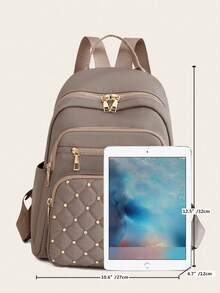 Functional Backpack For Women, Business Casual Commuting Travel Backpacks, Cute Multi-Compartment Versatile Computer Daypack, Portable Campus School Bag For Junior High School And College Students, School Backpack, Elementary School, Middle School, High School, Back To School Bags, Waterproof, Lightweight, Classic Casual, Suitable For Teen Girls Women College Students, Teacher, Perfect For Back To School, First Day Of School, Middle School, High School - 彩色 - 查看 11