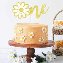 12Pcs Daisy One Cupcake Toppers For 1st Birthday Daisy Birthday Party Decor Boho Groovy Daisy First Birthday Hippie Party Favors,Christmas