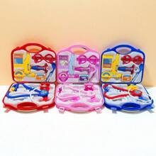 11 件医生玩具工具套装，红色/粉色/蓝色，互动角色扮演道具，采用 PP 材质，颜色随机