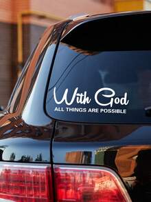 SUPSTICKER 1 件彩色渐变“只要有信念，一切皆有可能”汽车贴纸贴花，自粘式 PVC 贴纸，带有励志名言，适用于卡车、汽车和笔记本电脑，5.91 * 2.05 英寸贴纸个性化贴纸 - 彩色 - 查看 7