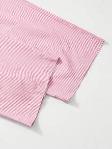 3pcs/Set Autumn New Teen Fashion Striped Shirt With Camisole And Straight Leg Pants Set