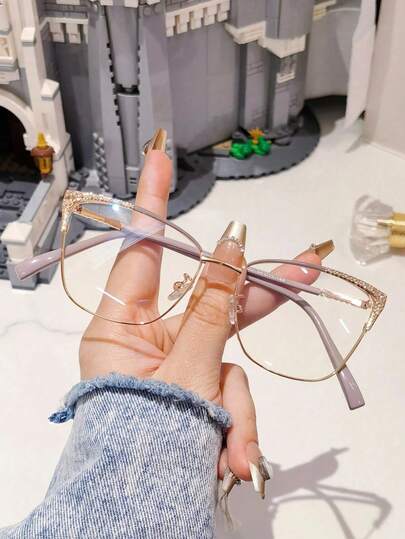 1pc Cat Eye Glasses Transparent Eyeglasses Accessory