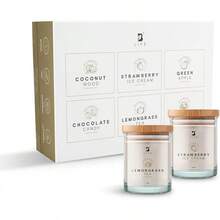 Kit de 6 Velas: Pétalos de Rosa, Vainilla, Canela, Palomita Caramelizada, Café recién hecho y Spiced Pumpkin