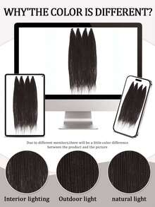 18/24 Inch 40 Strands Dreadlock Hair Extensions,Synthetic Hippie Single Ended Handmade Dreads,Thin 0.6cm Width Straight Reggae Style Dreadlocks For Woman - 咖啡棕 - 查看 7