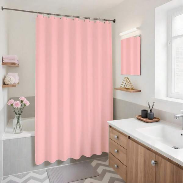 1pc 180cm X 180cm PEVA Waterproof Shower Curtain, Household Decorative Item With Mildew-Resistant, , And Safe Features, Suitable For Home And Bathroom Decor