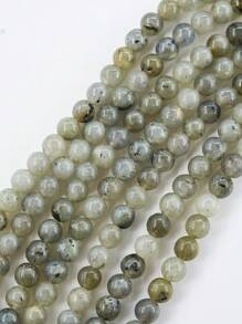 1 hebra de Cuentas sueltas de piedra natural de labradorita, cuentas redondas lisas de piedras curativas para hacer joyas, pulseras y collares de bricolaje, 4 mm, 6 mm, 8 mm