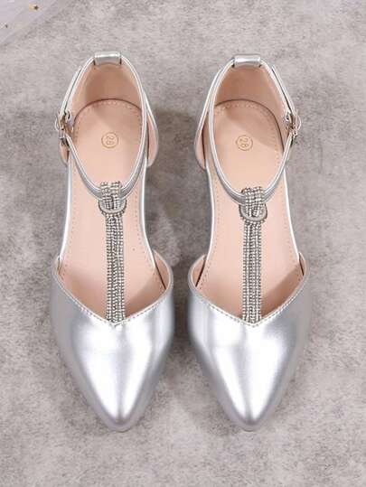 2025 New Fashionable High Heel Shoes For Teenage Girls, Casual Princess Style Student Performance Pumps, Suitable For Spring, Autumn And All Seasons