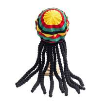 Europäischer und amerikanischer Woll-Perückengeflecht-Baskenmütze, gehäkelte Jamaika Regenbogen-Mütze, Halloween Reggae zerzausten Geflecht-Hut, Cos gefälschter geflochtener Baskenmütze, Jamaika Reggae Hut, Halloween Männer Baskenmütze Perücke