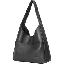 Bolso de tote, bolso de hombro y mano de, bolsos de tote, bolso de hombro grande y suave - Negro - Ver 11
