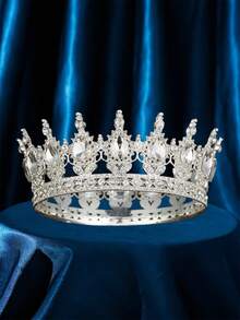 1 pièce Élégante couronne baroque de reine, diadème de mariée, coiffe de fête, cadeau de vacances, couronne florale, accessoire de cheveux de princesse, accessoires de cheveux de mariage - Multicolore - Voir 15
