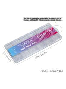 600Pcs Pre-Shaped Extra Short Stiletto False Nails Press On Nails Soak Off Clear Nail Tips With 10 Sizes Half Cover Nail Tips For Acrylic Nail Nail Supplies Nails