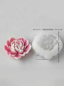 3-Cavity Heart-Shaped Rose Silicone Mold For 3D Flower Plaster & Aromatherapy Candles - Reusable Craft Mold With Intricate Petal Details, DIY Home Decor Ornaments, Air Dry Or Bake Up To 350°F - White - View 7