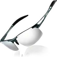 DUCO Mens Sports Polarized  UV Protection  For Men 8177s - Gunmetal Frame Revo Mirror Lens - View 12