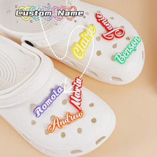 Custom Shoe Charms Cute And Simple Personalized Name Shoe Charms With Name Logo Diy Shoe Pins Accessories For Decorations Ornamental,Dawg Stylish,Fashion,Hipster,Contracted,Casual,Cute Cuties,Minimal Chic