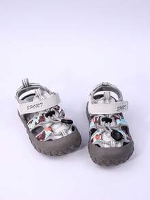 Summer New Hollow-Out Children's Sports Sandals, Casual Comfortable Toddler Girls Beach Shoes For 1-3-6-12 Years Old, Breathable Boys Closed Toe Sandals For Infant & Kids - Grey - View 8