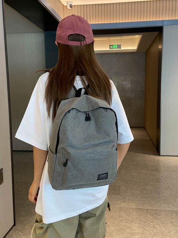 1pc Large Capacity Solid Color Shoulder Bag/Backpack, Popular Men's Business Travel Bag